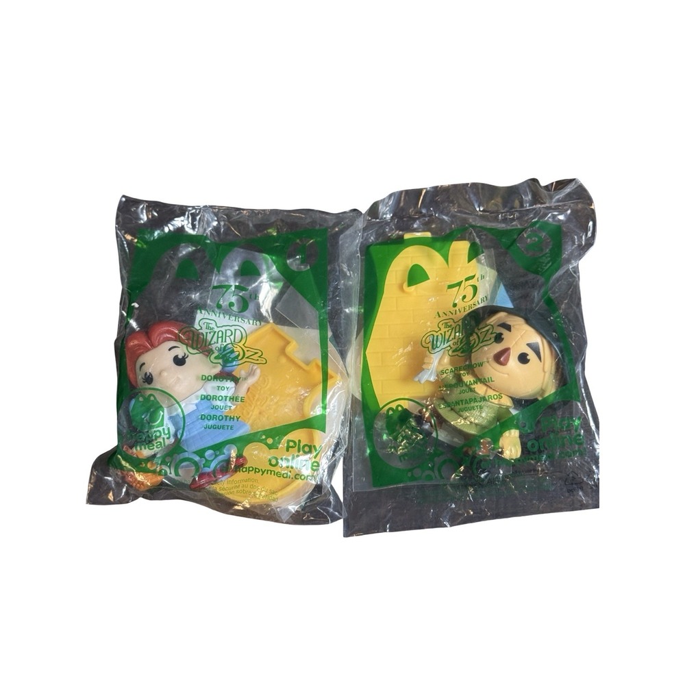 Wizard Of Oz McDonald's Happy Meal Set 75th Anniv 2013 NEW Dorothy Scarecrow